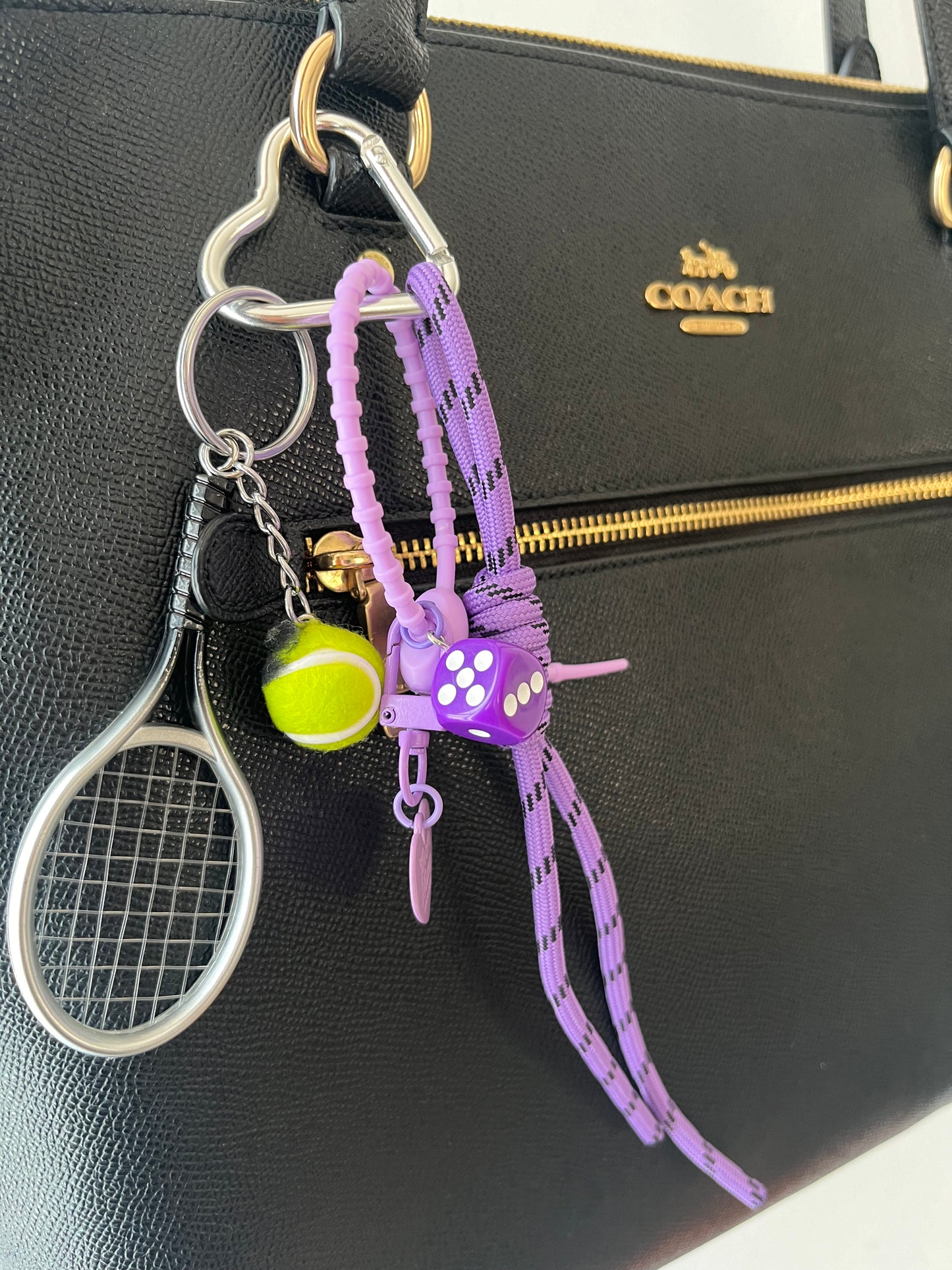 Sporty-chic bag charm