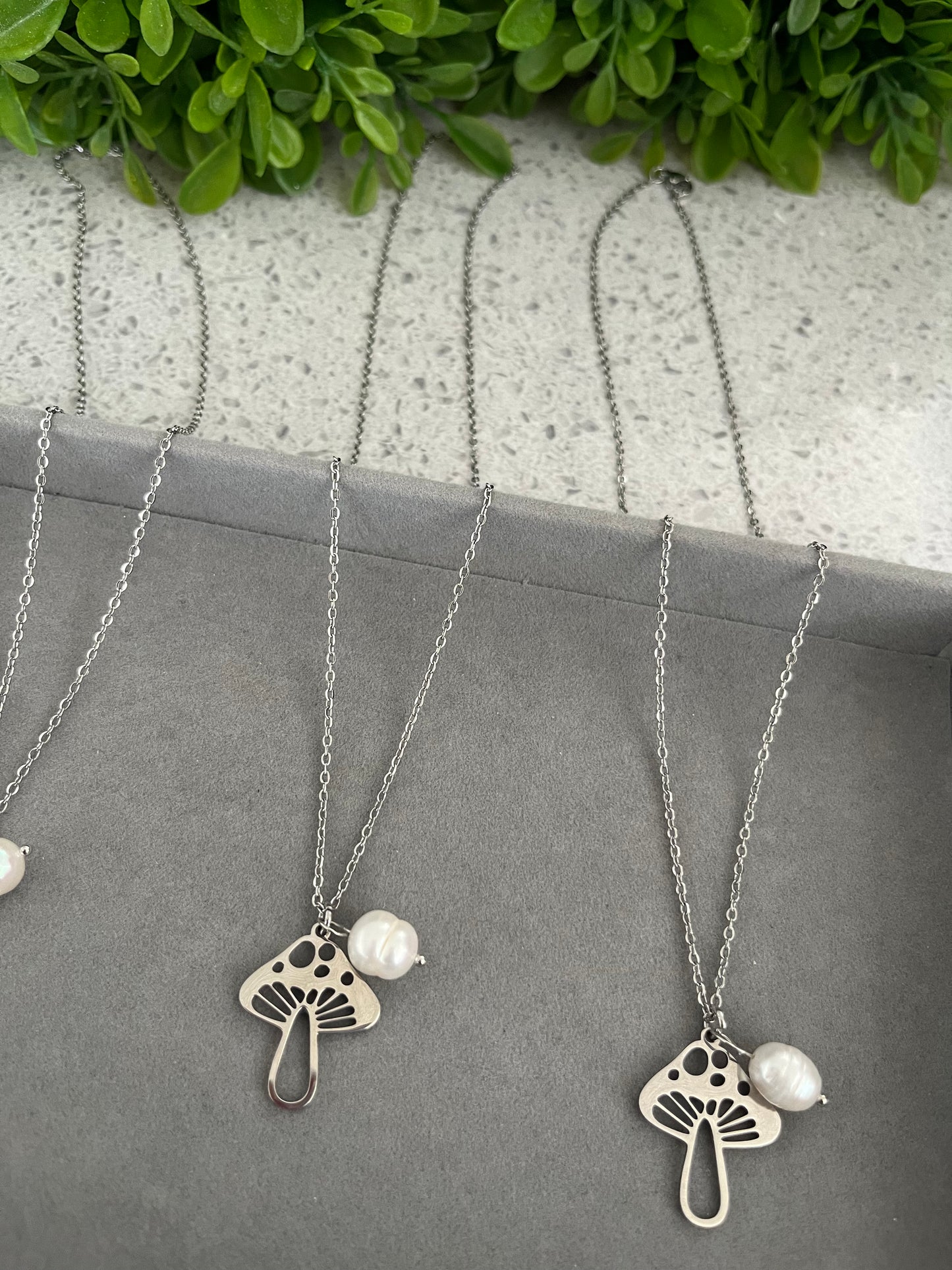 Silver mushroom necklace - Dolché Jewelry