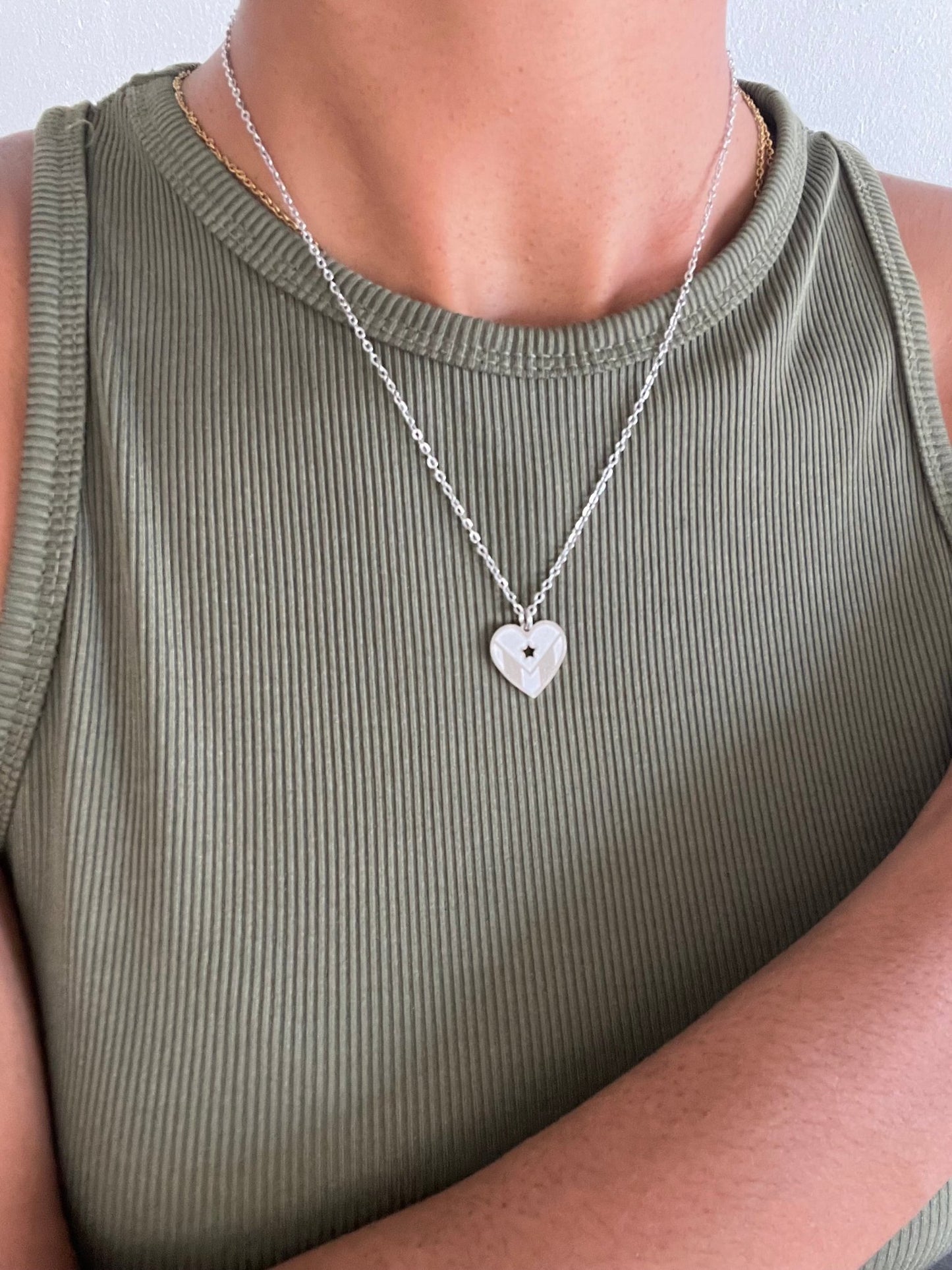 Corazon boricua necklace - Dolché Jewelry
