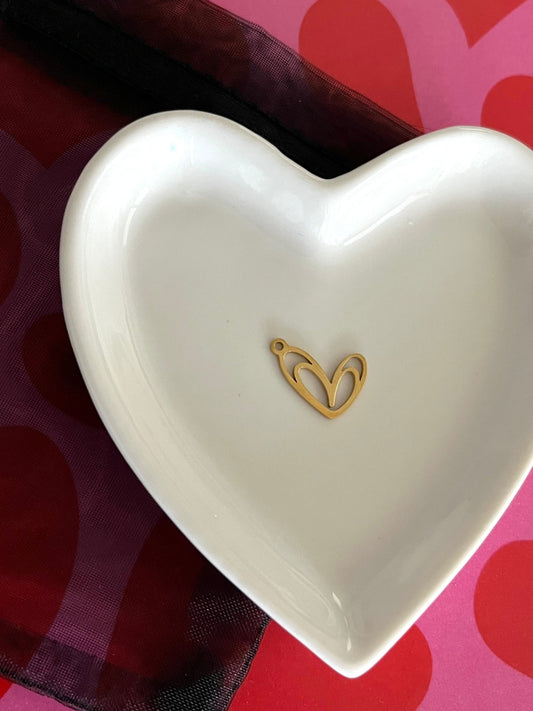 Double heart charm - Dolché Jewelry