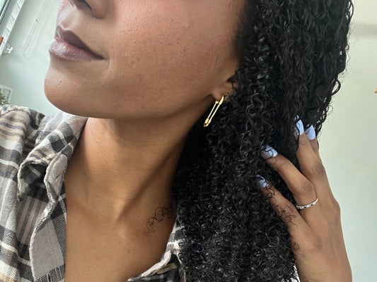 Safety pin earrings