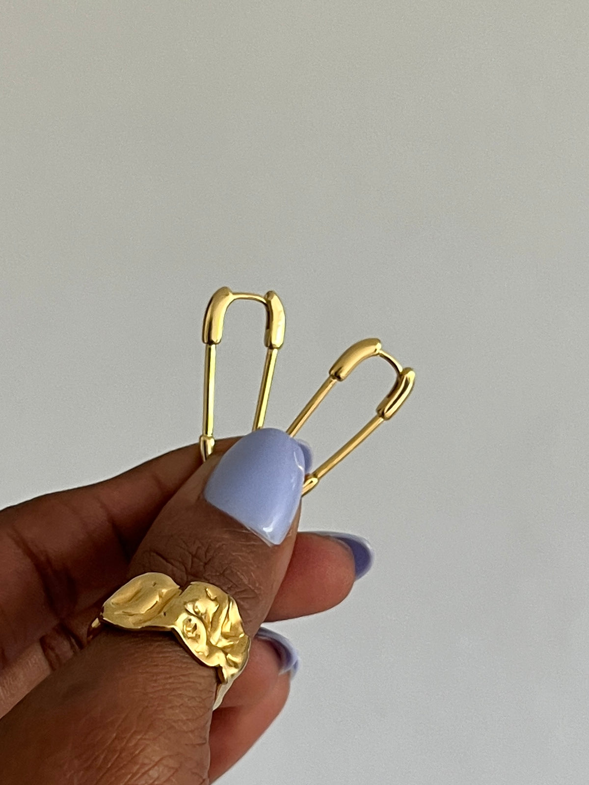 Safety pin earrings