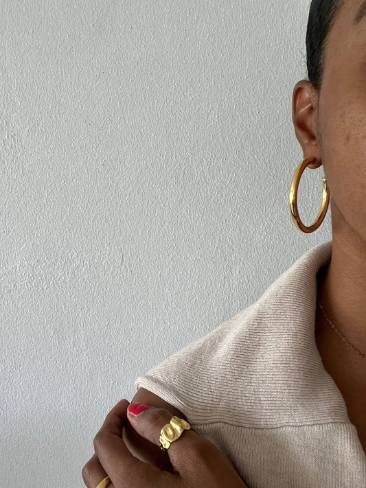 Bold gold hoops - Dolché JewelryDolché Jewelry