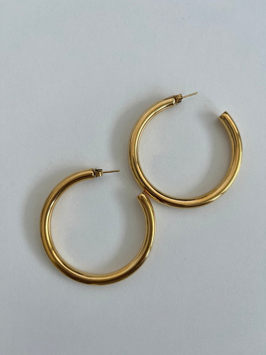 Bold gold hoops - Dolché JewelryDolché Jewelry