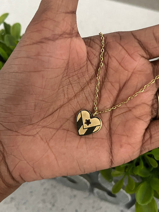 Corazon boricua necklace - Dolché JewelryDolché Jewelry