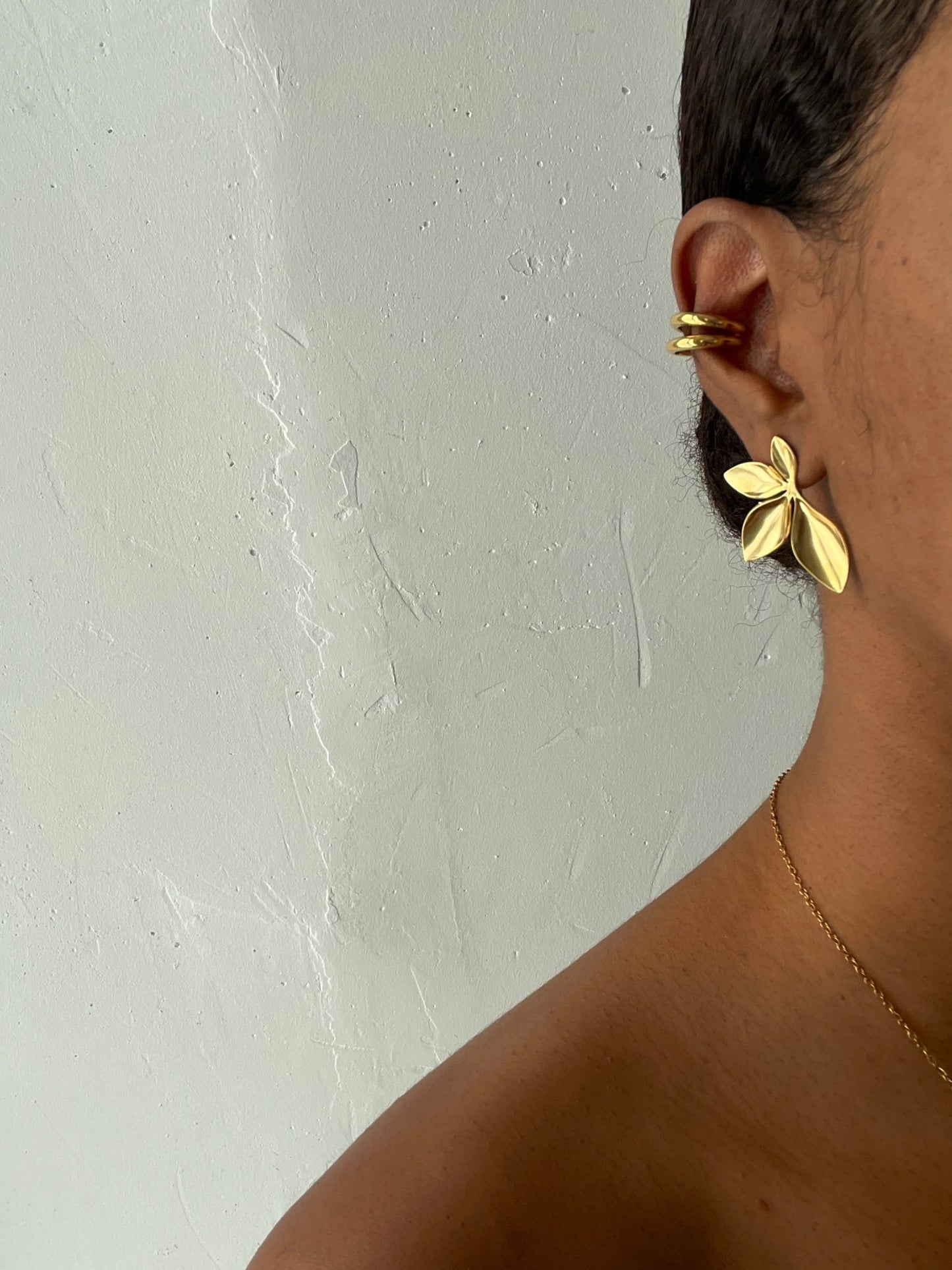 Golden Leaf Earrings - Dolché JewelryDolché Jewelry