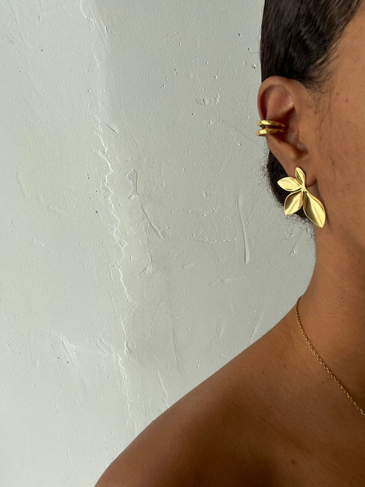 Golden Leaf Earrings - Dolché JewelryDolché Jewelry