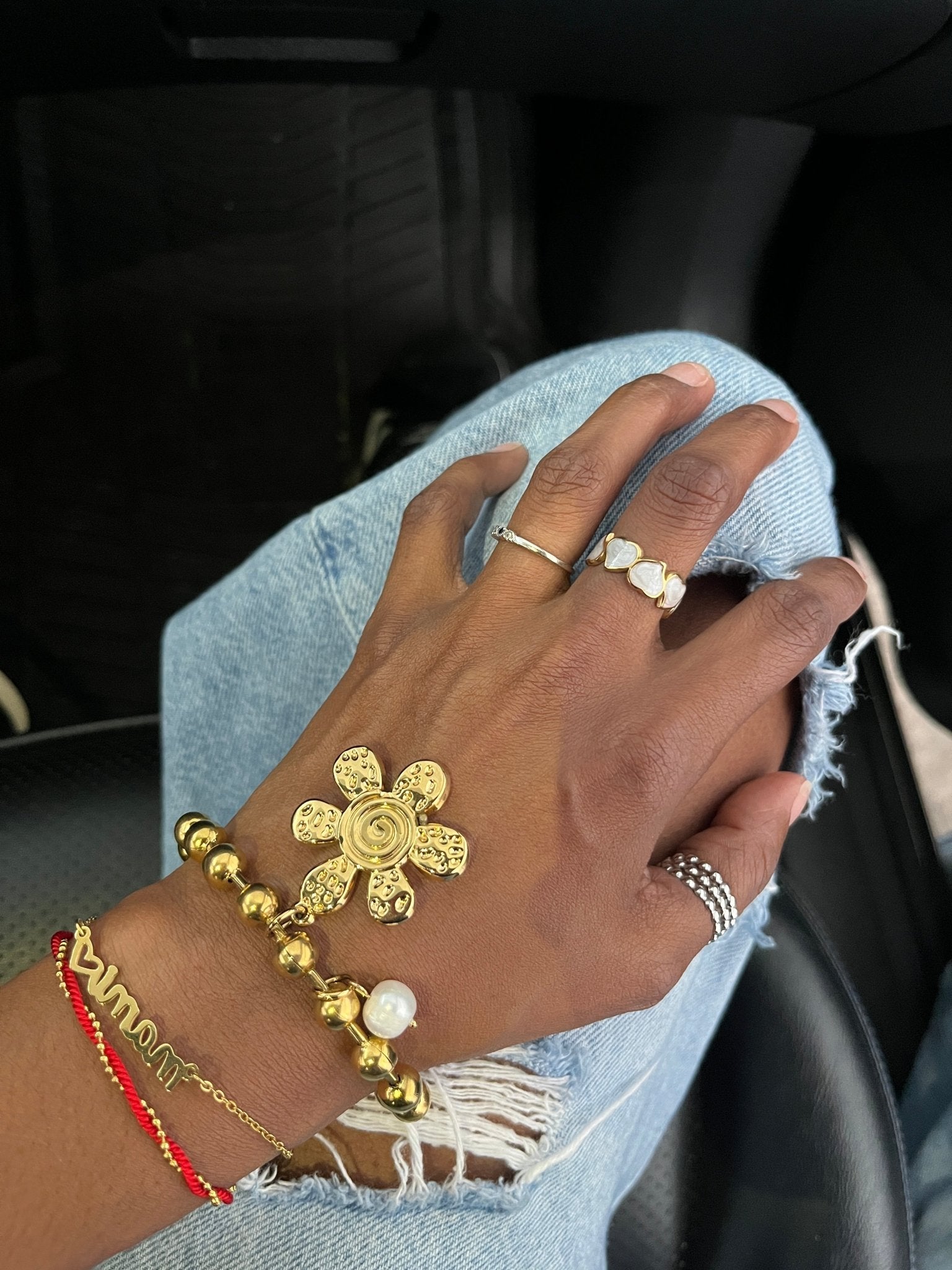 White hearts ring - Dolché JewelryDolché Jewelry